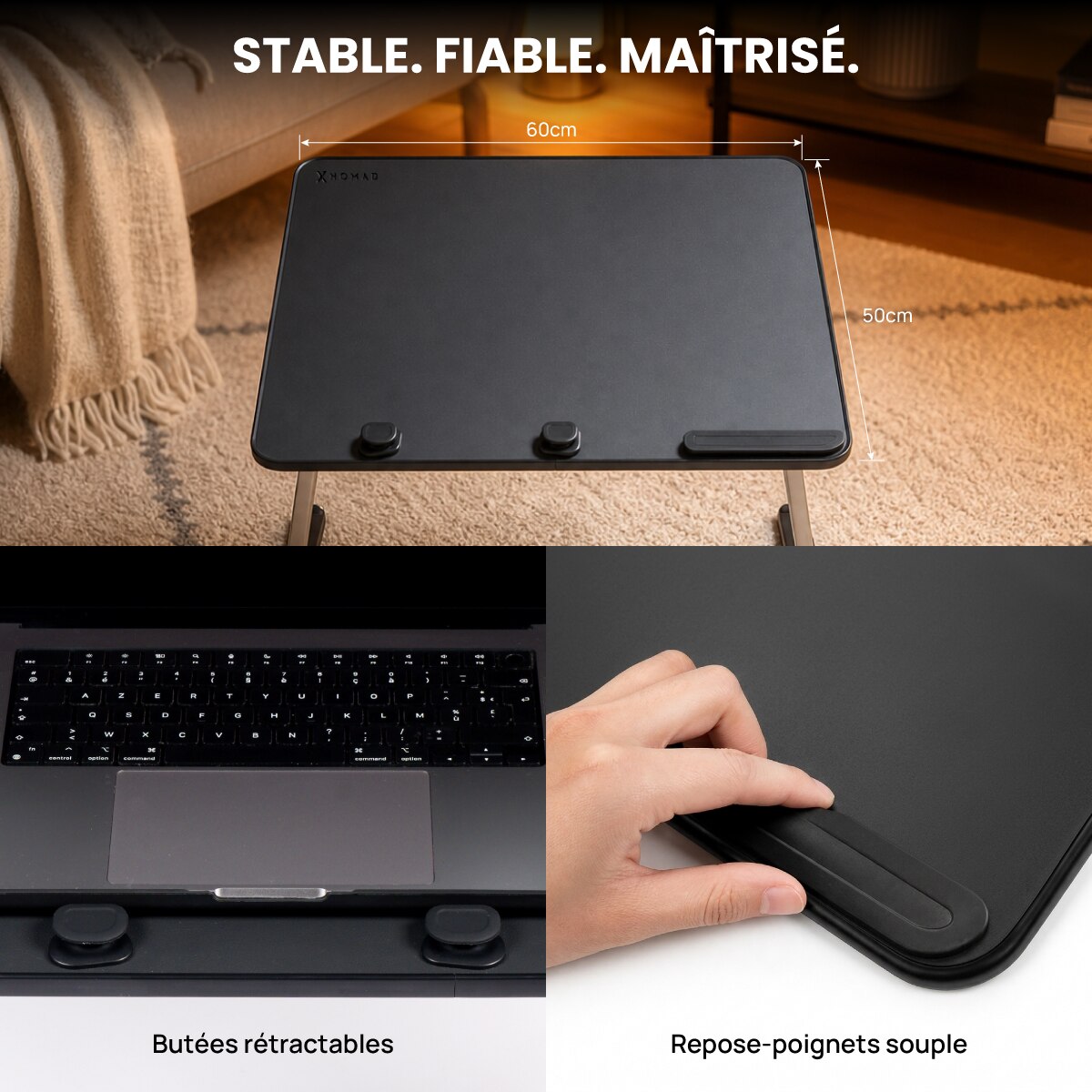 Airdesk® Table de télétravail pliante ergonomique