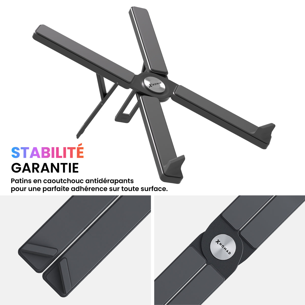Airstand® Support ordinateur portable aluminium pliable - MacBook & PC de 10 à 16" - 7 positions - Confort optimal