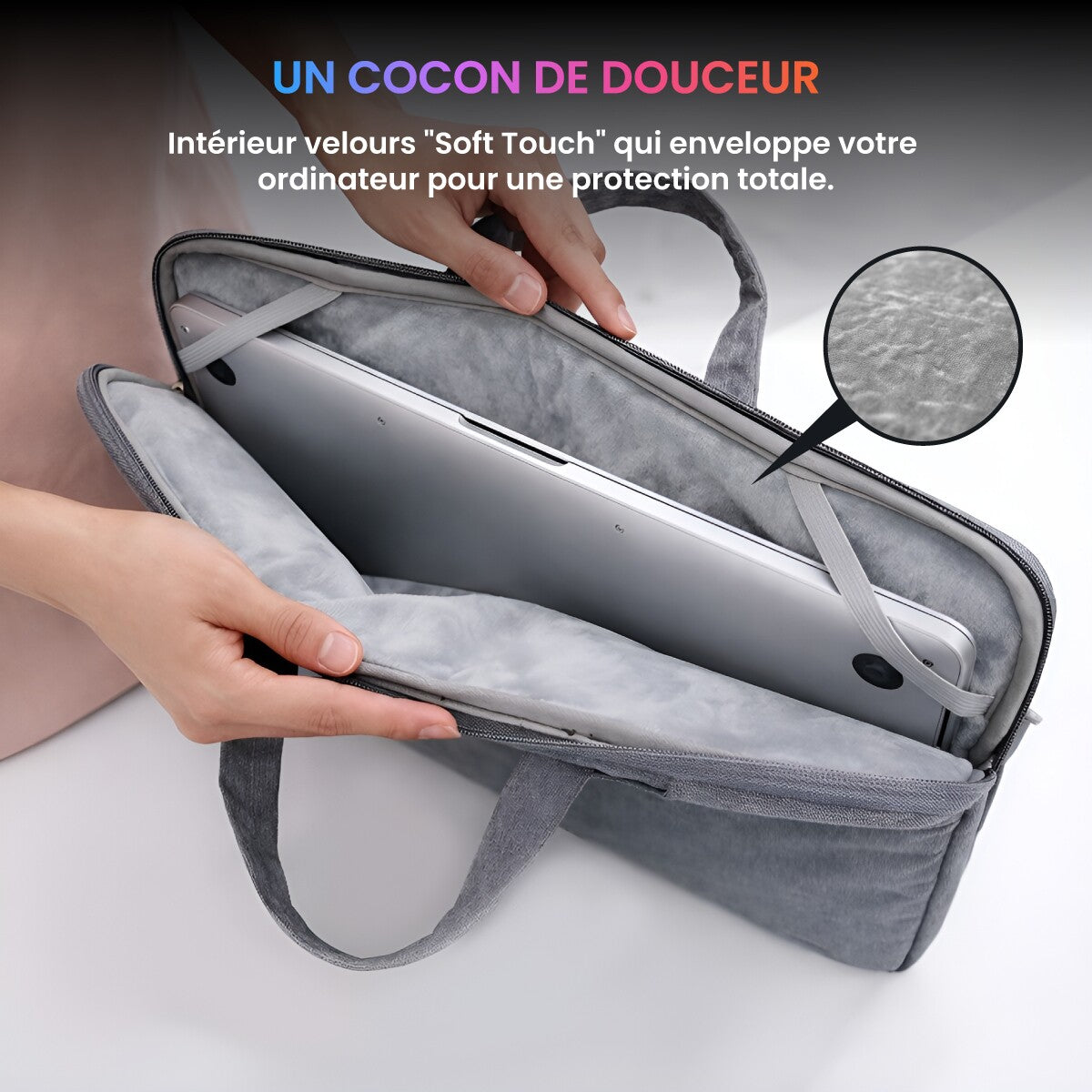 Housse Ordinateur Portable - Protection Antichoc Renforcée, Intérieur Ultra-Doux