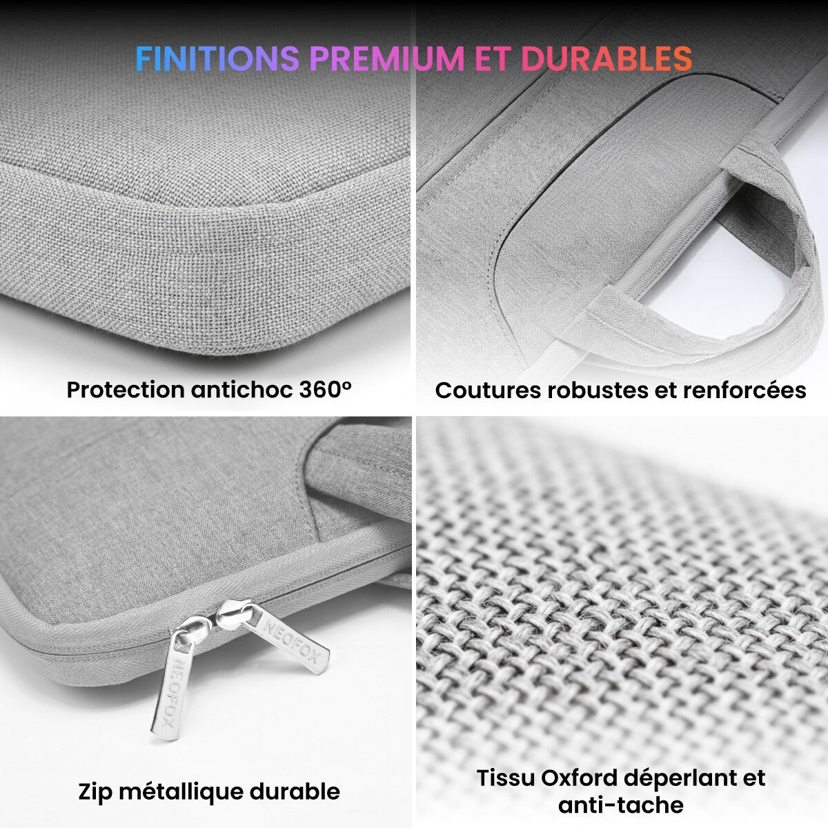 Housse Ordinateur Portable - Protection Antichoc Renforcée, Intérieur Ultra-Doux