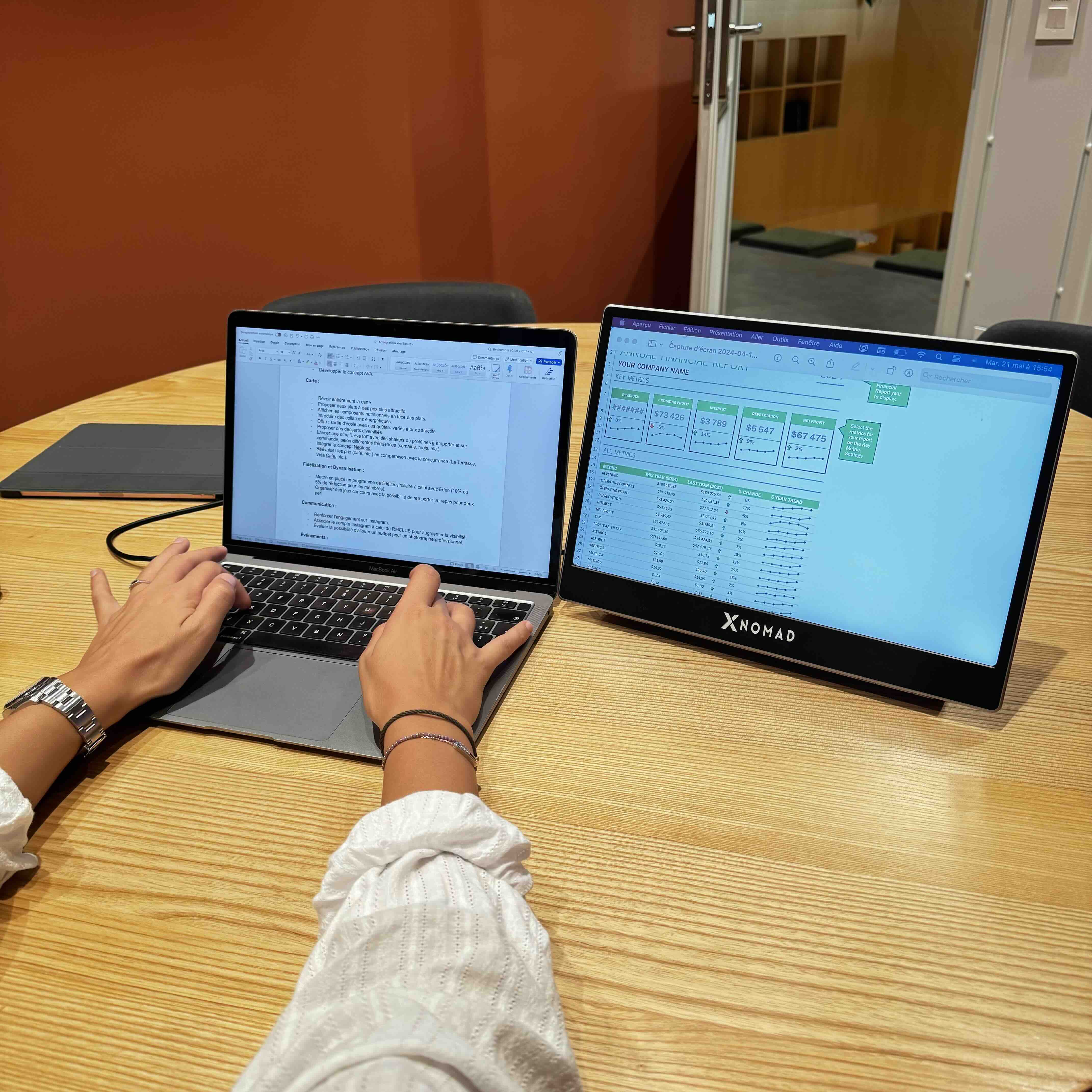 X2 Plus® Tragbarer Einzelbildschirm 15,6" – Platzsparend & Ergonomisch