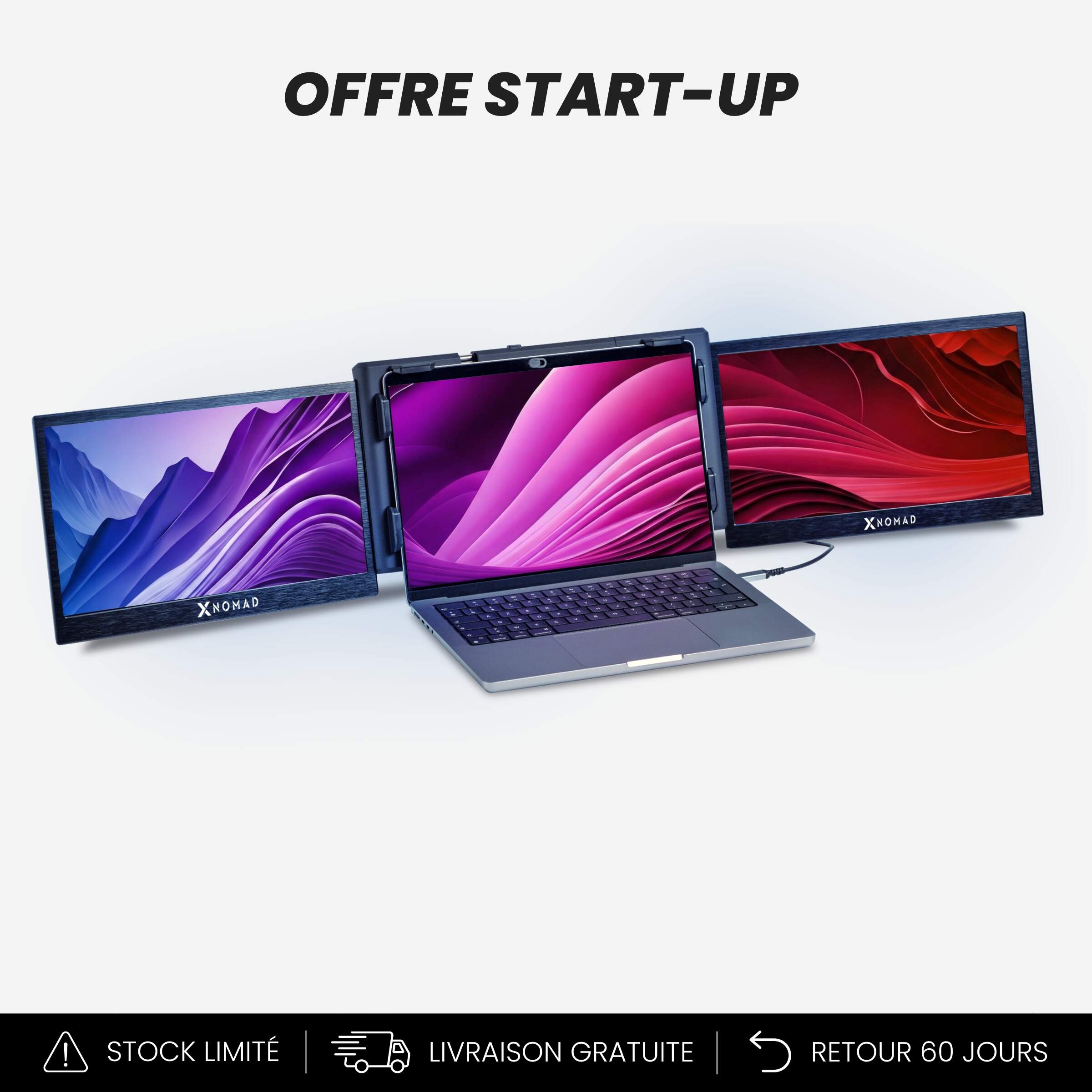 X3 Pro® Double Écran Portable 13,3" - Confort & Productivité