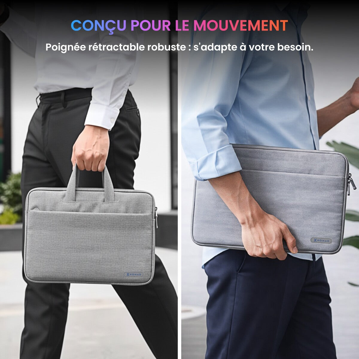 Housse Ordinateur Portable 14-17" - Protection Antichoc Renforcée, Matière Déperlante, 3 Poches Rangement, Intérieur Ultra-Doux