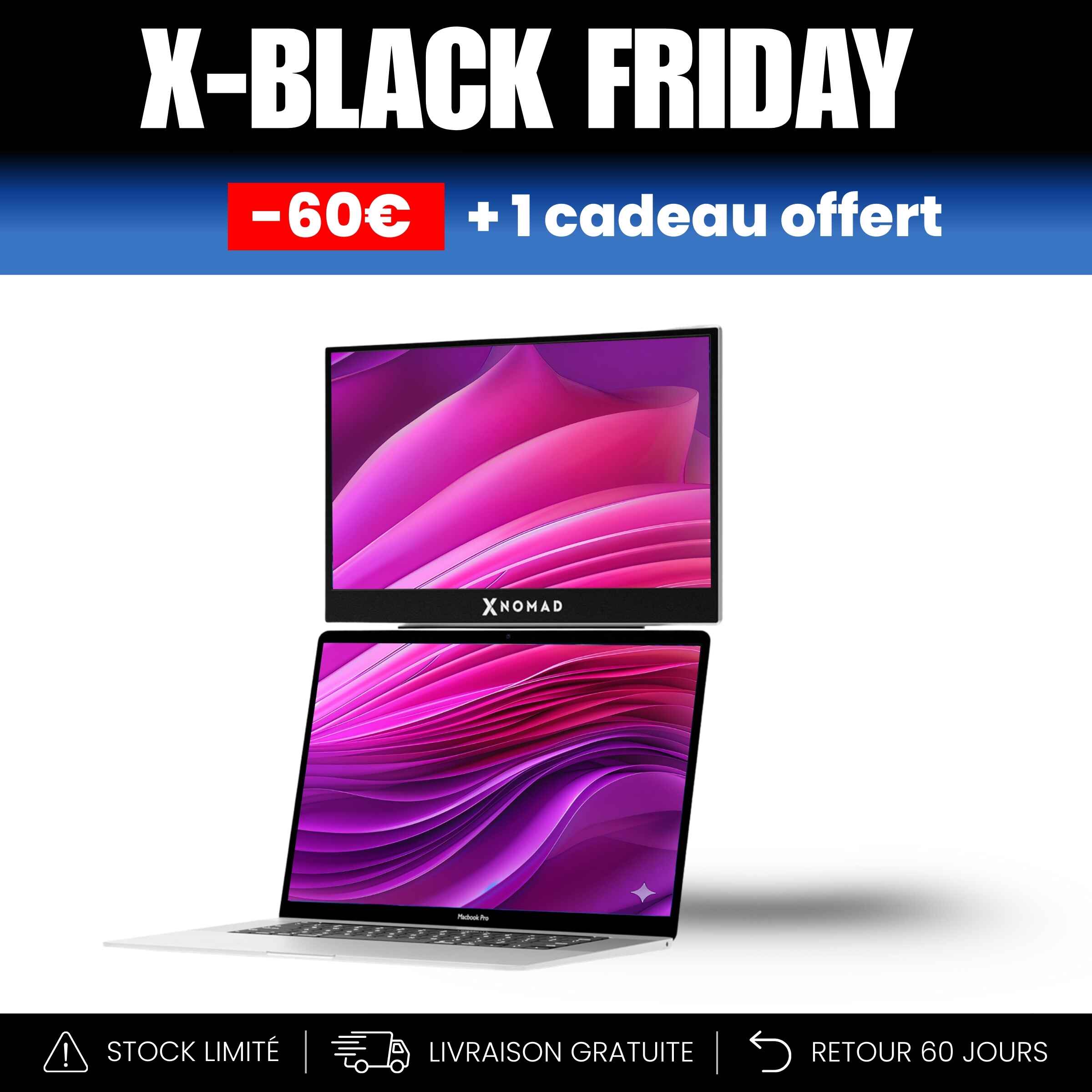 X2 Plus® Mono Écran Portable 15,6" - Gain de place & Ergonomie